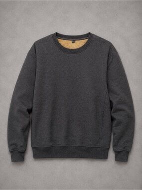 MAGCOMSEN Women's Crewneck Sweatshirt Fleece Pullover Sweater Gray Size Medium